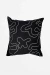 Clr Shop Dancing Shapes Woven Throw Pillow In Ink At Urban Outfitters In Black