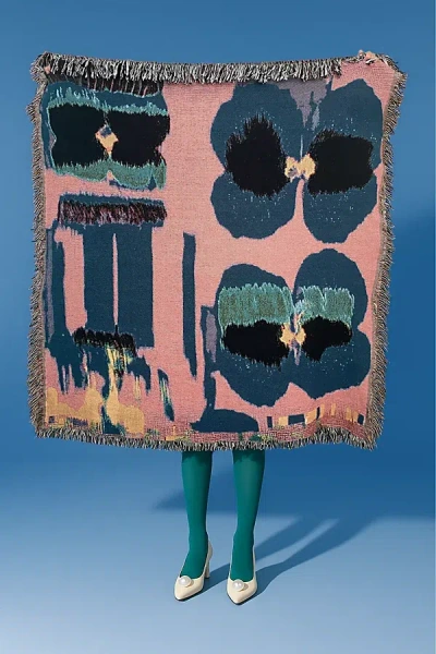 Clr Shop Flora Woven Throw Blanket In /colored At Urban Outfitters