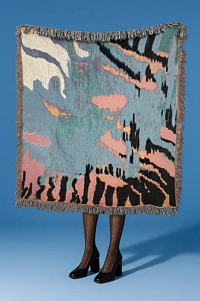Clr Shop Melt Woven Throw Blanket In /colored At Urban Outfitters