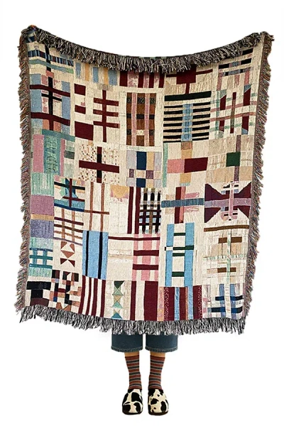 Clr Shop Outside The Lines Woven Throw Blanket In /colored At Urban Outfitters