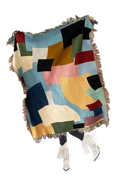 Clr Shop Patchwork Woven Throw Blanket In /colored At Urban Outfitters