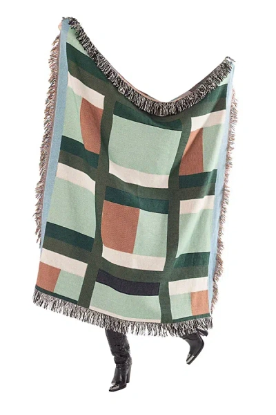 Clr Shop Quilted Woven Throw Blanket In /colored At Urban Outfitters