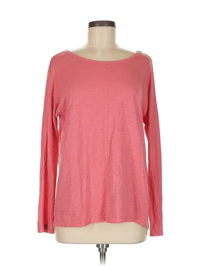 Pre-owned Clu Long Sleeve Top Pink Boatneck Tops
