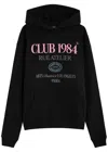 Club 1984 Art District Hooded Cotton Sweatshirt In Black