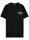Club 1984 Body Shop Printed Cotton T-shirt In Black