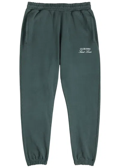 Club 1984 Essential Logo-embroidered Cotton Sweatpants In Gray