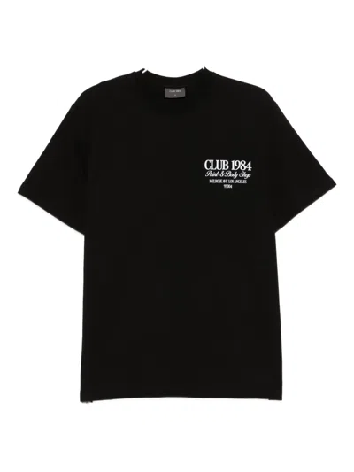 Club 1984 Graphic-print T-shirt In Black