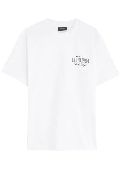 Club 1984 La Auto Printed Cotton T-shirt In White