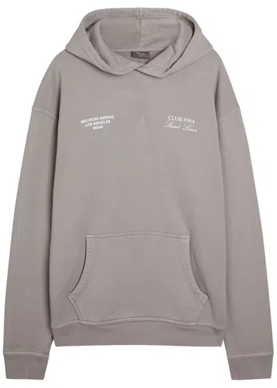 Club 1984 Melrose Hooded Cotton Sweatshirt In Brown