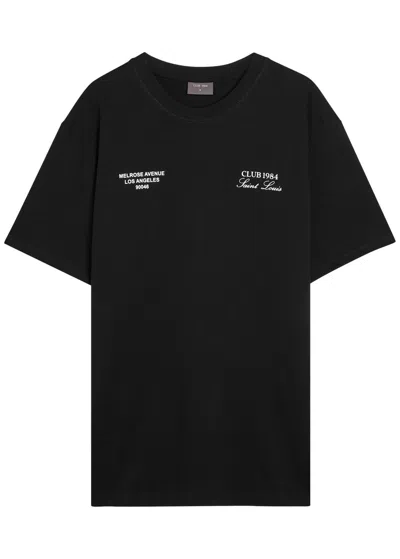 Club 1984 Melrose Printed Cotton T-shirt In Black