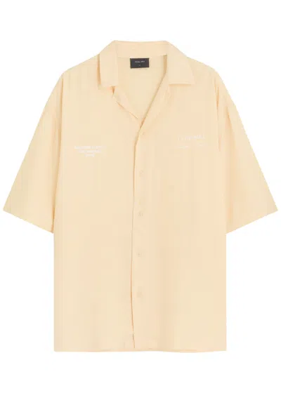 Club 1984 Melrose Printed Woven Shirt In Sand