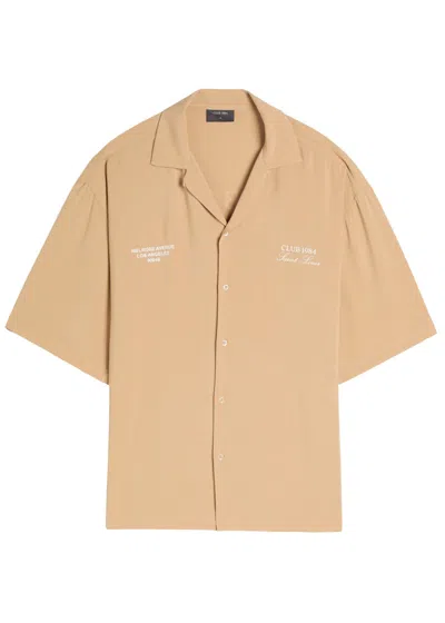 Club 1984 Melrose Printed Woven Shirt In Brown
