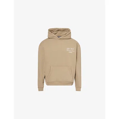 Club 1984 Mens Dark Taupe 1984  Studio Graphic-print Cotton Hoody Xl In Neutral