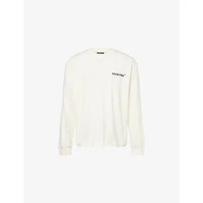 Club 1984 Mens Off White The Getaway Long-sleeve Cotton T-shirt