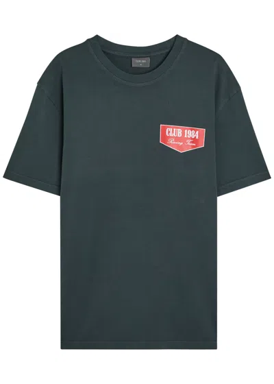 Club 1984 Racing Printed Cotton T-shirt In Green