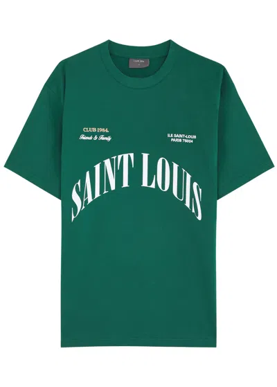 Club 1984 Saint Louis Printed Cotton T-shirt In Green