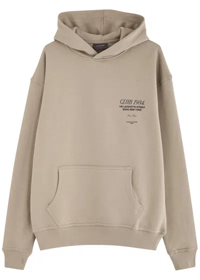 Club 1984 Soho Hooded Cotton Sweatshirt In Brown