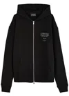 Club 1984 Soho Printed Hooded Cotton Sweatshirt In Black