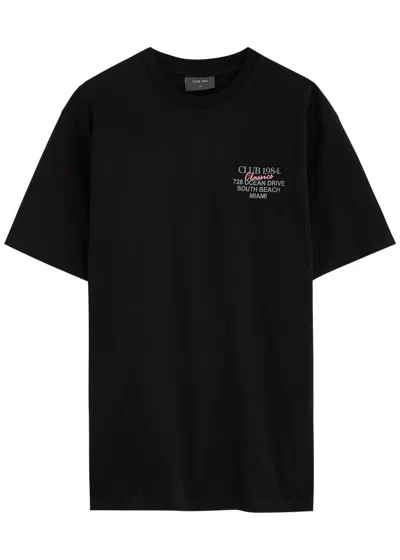 Club 1984 Vice City Printed Cotton T-shirt In Black