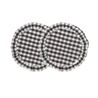 Club Carlotta Tableware Brown Gingham Darcy Placemats - Set Of Two