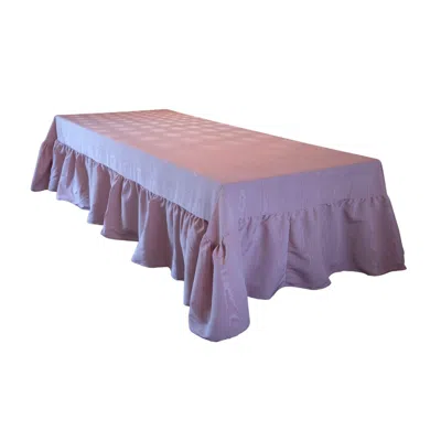 Club Carlotta Tableware Maggie Ruffled Tablecloth - Pink Moire