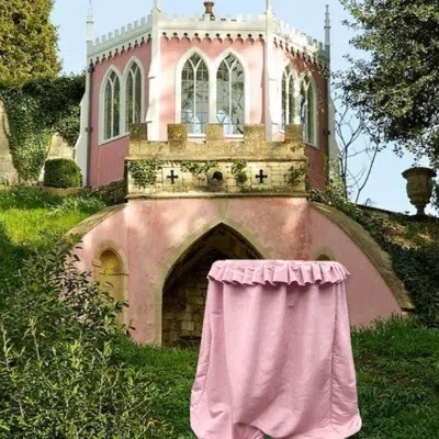 Club Carlotta Tableware Party Tablecloth Pink Moiré