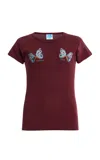 Club Moda Exclusive La Isla Cotton Baby T-shirt In Burgundy