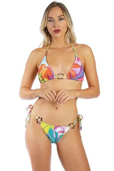 Club Moda Tropical Print Bikini Set - Luxury Resort Swimwear In Multi