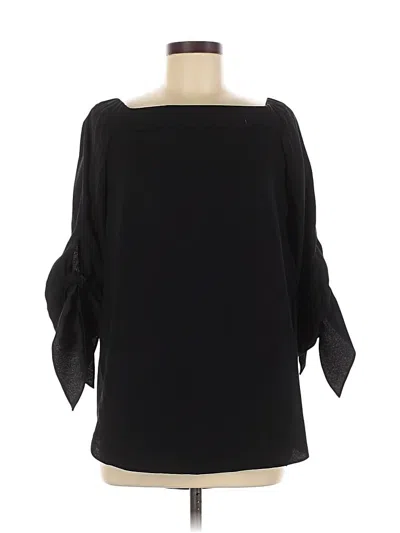 Pre-owned Club Monaco 3/4 Sleeve Blouse In Black