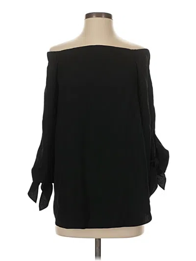 Pre-owned Club Monaco 3/4 Sleeve Blouse In Black