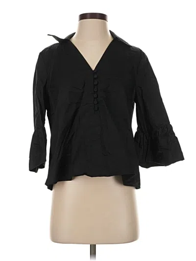 Pre-owned Club Monaco 3/4 Sleeve Blouse In Black
