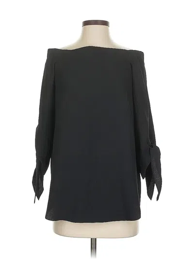 Pre-owned Club Monaco 3/4 Sleeve Blouse In Black