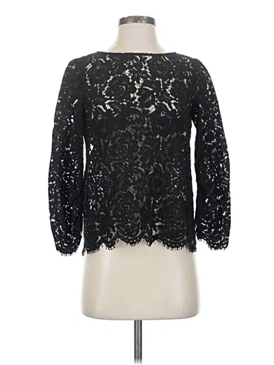 Pre-owned Club Monaco 3/4 Sleeve Blouse In Black