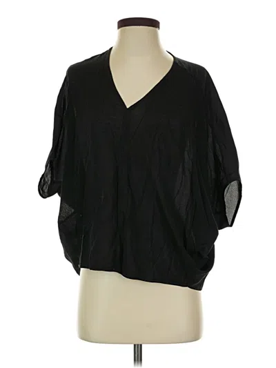 Pre-owned Club Monaco 3/4 Sleeve Blouse In Black