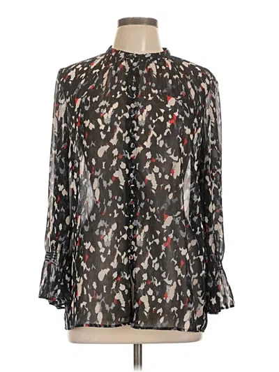 Pre-owned Club Monaco 3/4 Sleeve Blouse In Black