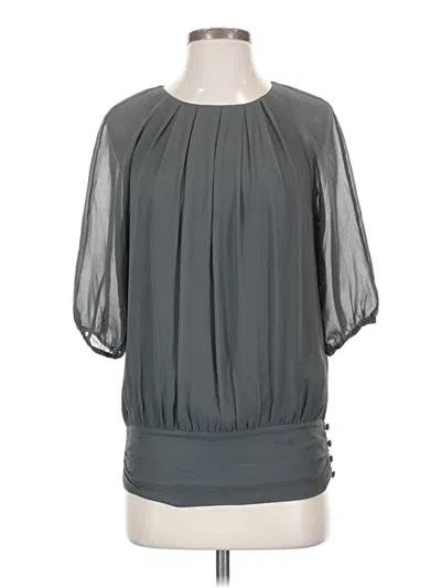 Pre-owned Club Monaco 3/4 Sleeve Blouse In Gray
