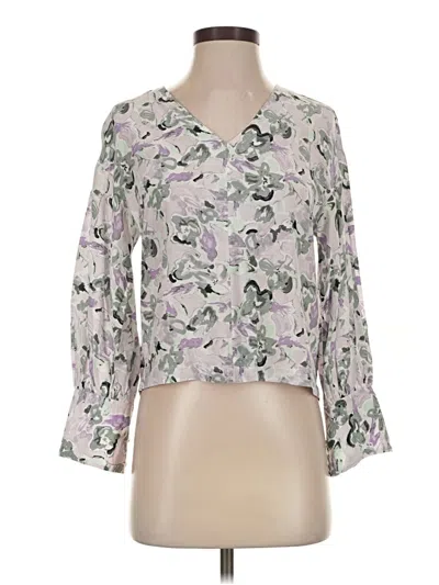 Pre-owned Club Monaco 3/4 Sleeve Blouse In Gray