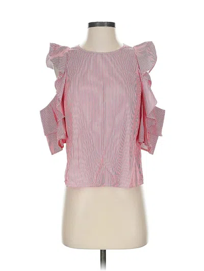 Pre-owned Club Monaco 3/4 Sleeve Blouse In Pink