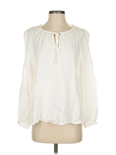 Pre-owned Club Monaco 3/4 Sleeve Blouse In White