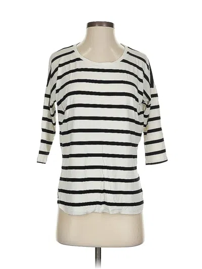 Pre-owned Club Monaco 3/4 Sleeve T-shirt In White