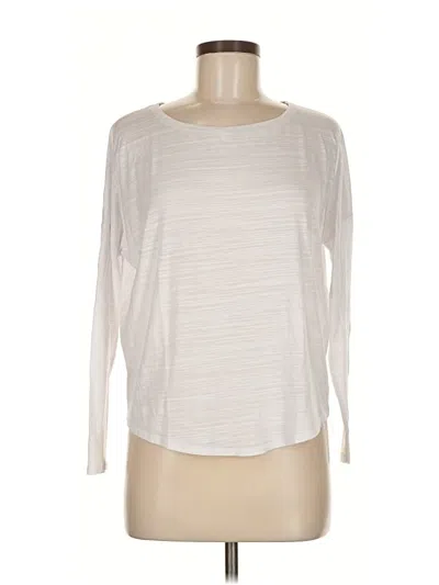 Pre-owned Club Monaco 3/4 Sleeve T-shirt In White