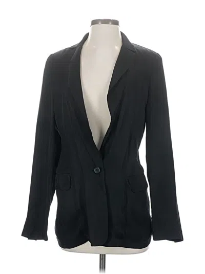 Pre-owned Club Monaco 3/4 Sleeve Top Black Plunge Neckline Tops