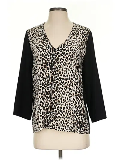 Pre-owned Club Monaco 3/4 Sleeve T-shirt In Black