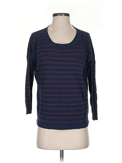 Pre-owned Club Monaco 3/4 Sleeve T-shirt In Blue