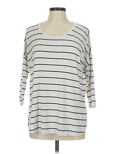 Pre-owned Club Monaco 3/4 Sleeve T-shirt In White