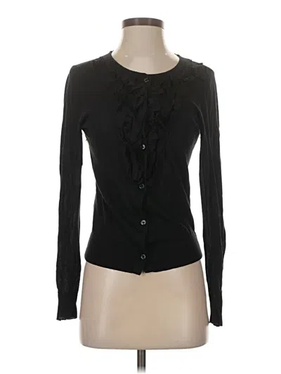 Pre-owned Club Monaco Cardigan Sweater In Black