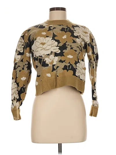 Pre-owned Club Monaco Cardigan Sweater In Gold