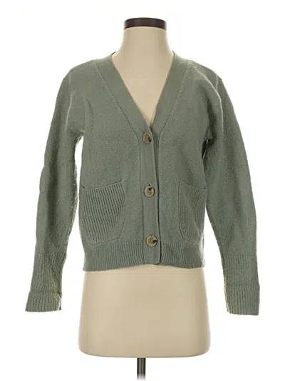 Pre-owned Club Monaco Cardigan Sweater In Green