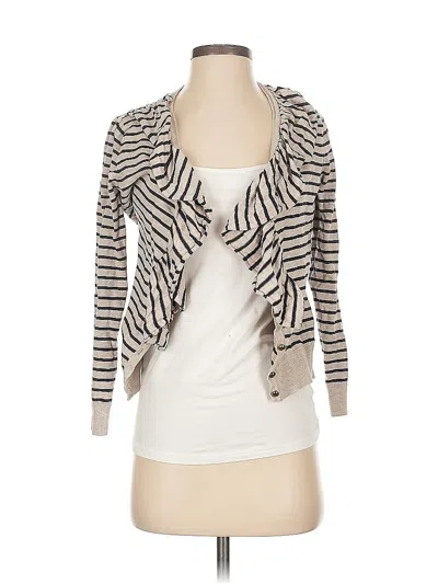 Pre-owned Club Monaco Cardigan Sweater In White