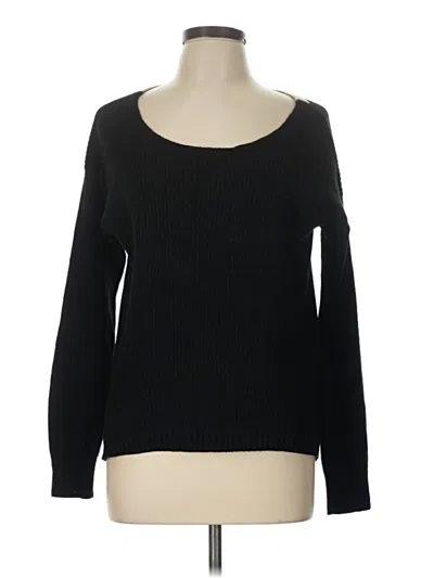 Pre-owned Club Monaco Cashmere Pullover Sweater In Black
